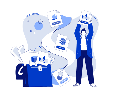 Digital organization concept showing streamlined link management